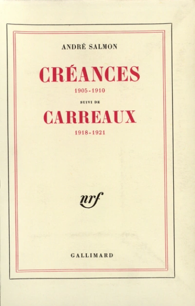 Créances (1905-1910) / Carreaux (1918-1921)