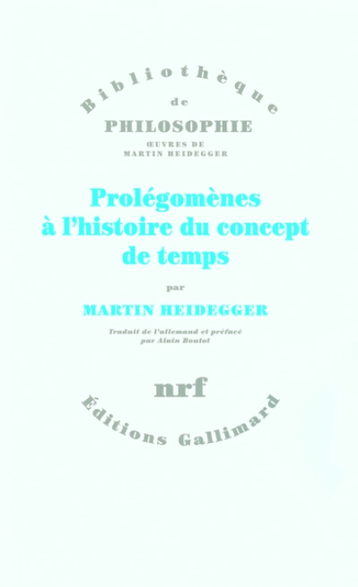 Prolégomènes à l'histoire du concept de temps