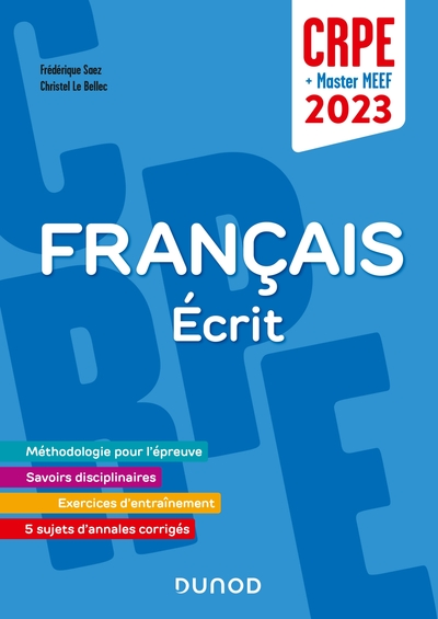 Concours Professeur des écoles - Français - Ecrit - CRPE 2023 - Master MEEF