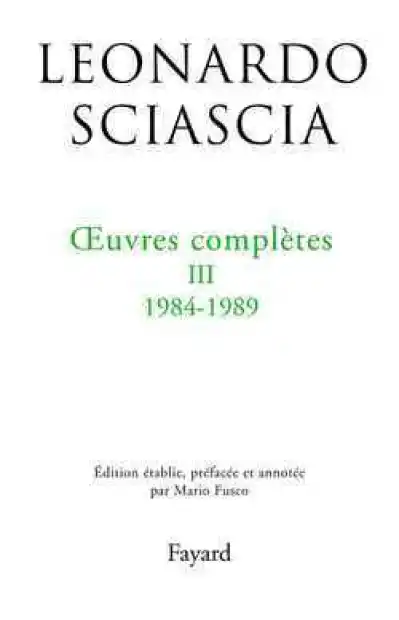Oeuvres complètes, tome 3