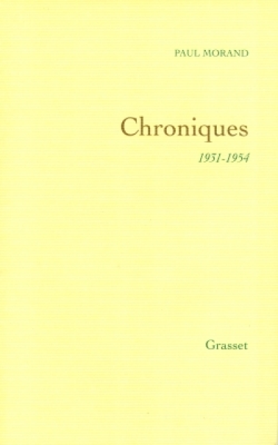 Chroniques, 1931-1954