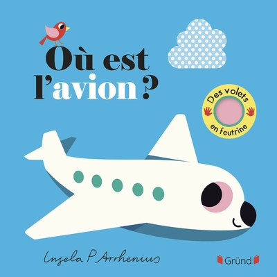Où est l'avion ?  Livre à rabats en feutrine et miroir  À partir de 6 mois