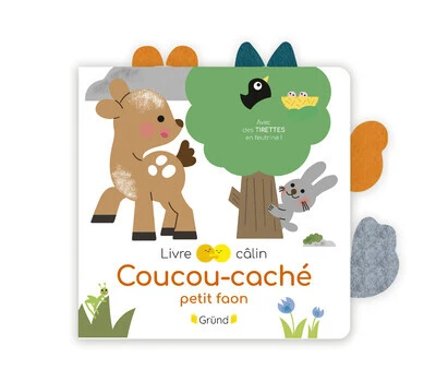 Coucou-caché petit faon Livre-tirette avec de la feutrine à toucher À partir de 6 mois