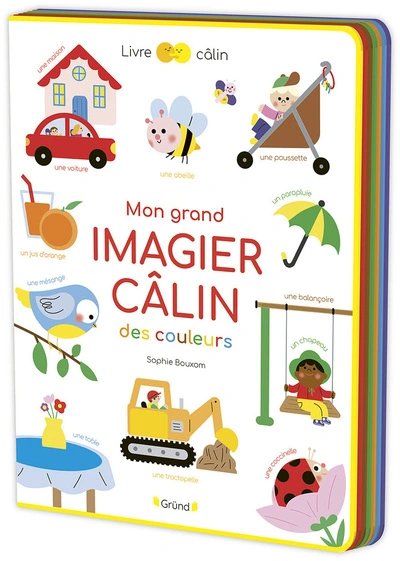 Mon grand imagier câlin des couleurs  Livre tout-carton avec de la feutrine à toucher  À partir de 6 mois