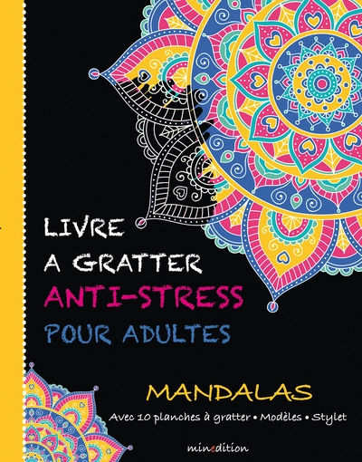 livre a gratter anti-stress pour adultes - mandalas