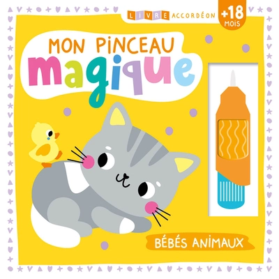 LIVRE ACCORDÉON - MON PINCEAU MAGIQUE - BÉBÉS ANIMAUX