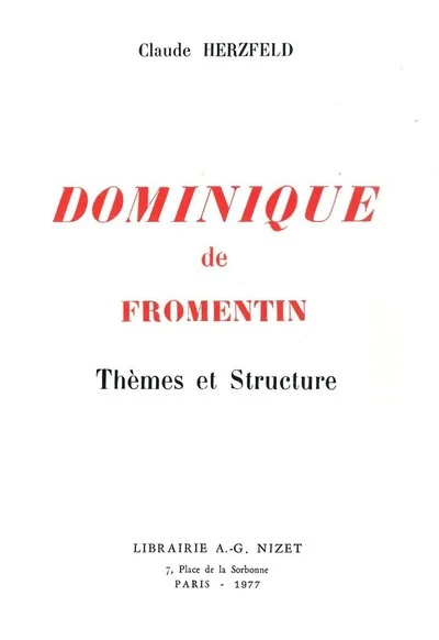 Dominique de Fromentin.