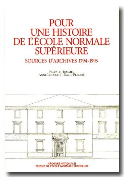 Pour une Histoire de l'Ens
