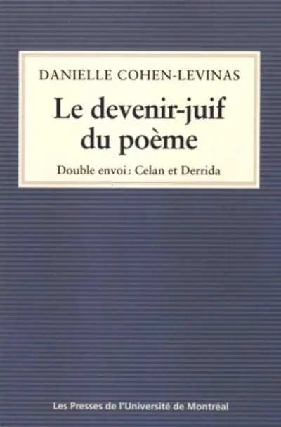 Le devenir-juif du poème