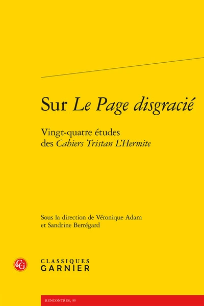 Sur Le Page disgracié : Vingt-quatre études des Cahiers Tristan L'Hermite