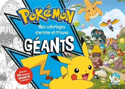 Pokémon Mes coloriages cherche-et-trouve géants 30 tableaux Dès 3 ans