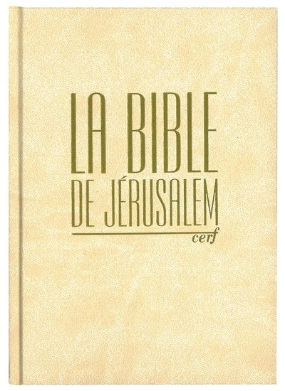 BIBLE DE JERUSALEM COMPACTE RELIEE BLANCHE DOREE