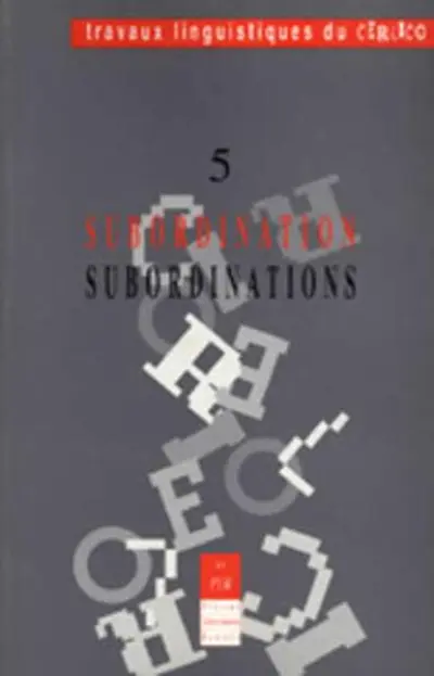 SUBORDINATIONS  5  Cerlico  N5