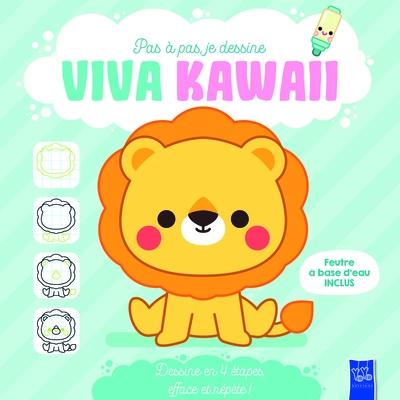 Pas à pas je dessine - Viva Kawaii : Le lion
