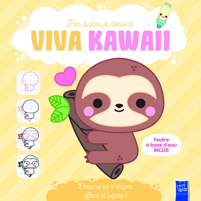 Pas à pas je dessine - Viva Kawaii : Le paresseux