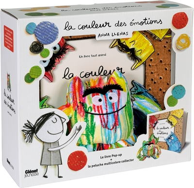 COFFRET Couleurs des Emotions. Pop-up et Peluche Multicolore