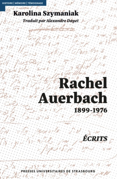 Rachel Auerbach : Écrits