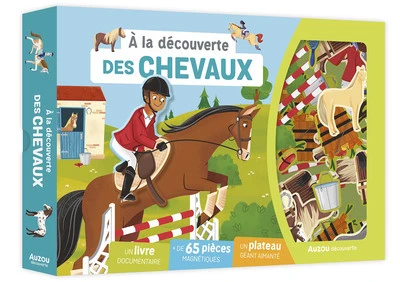 A la découverte des chevaux, avec un plateau géant aimanté