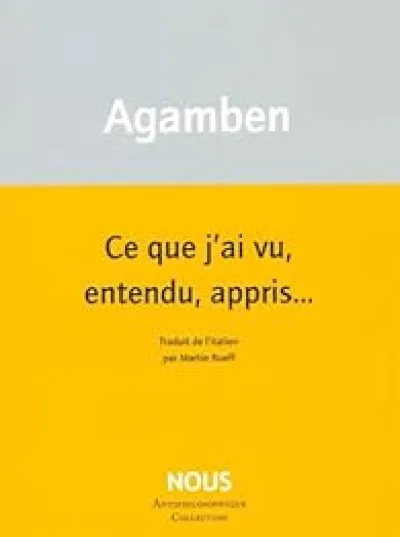 Ce que jai vu, entendu, appris