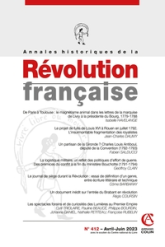 Annales historiques de la Révolution française nº412