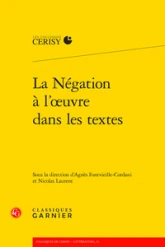 La Négation à l'oeuvre dans les textes