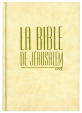 BIBLE DE JERUSALEM COMPACTE RELIEE BLANCHE DOREE