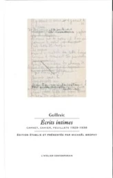 Écrits intimes: Carnet, cahier, feuillets 1929-1938