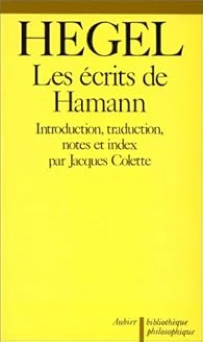 Les Écrits de Hamann