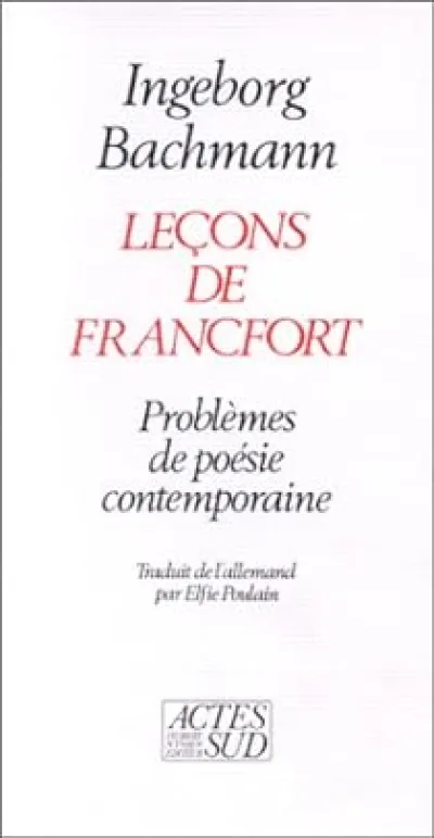 Leçons de Francfort