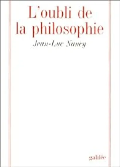 L'oubli de la philosophie
