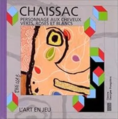 Gaston Chaissac : personnage aux cheveux verts, roses et blancs - L'art en jeu