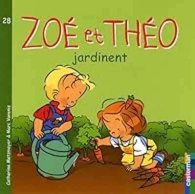 Zoé et Théo jardinent