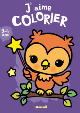 J'aime colorier - Hibou - Livre de coloriage  Dès 2 ans