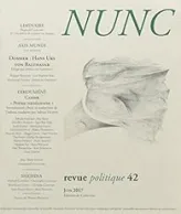 Nunc, n°42 : Dossier Hans Urs von Balthasar