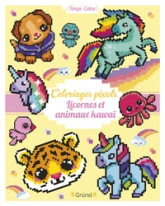 Coloriages pixels Licornes et animaux kawaï  Album de coloriage  Dès 3 ans