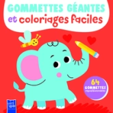 Gommettes géantes et coloriages faciles : L'éléphant